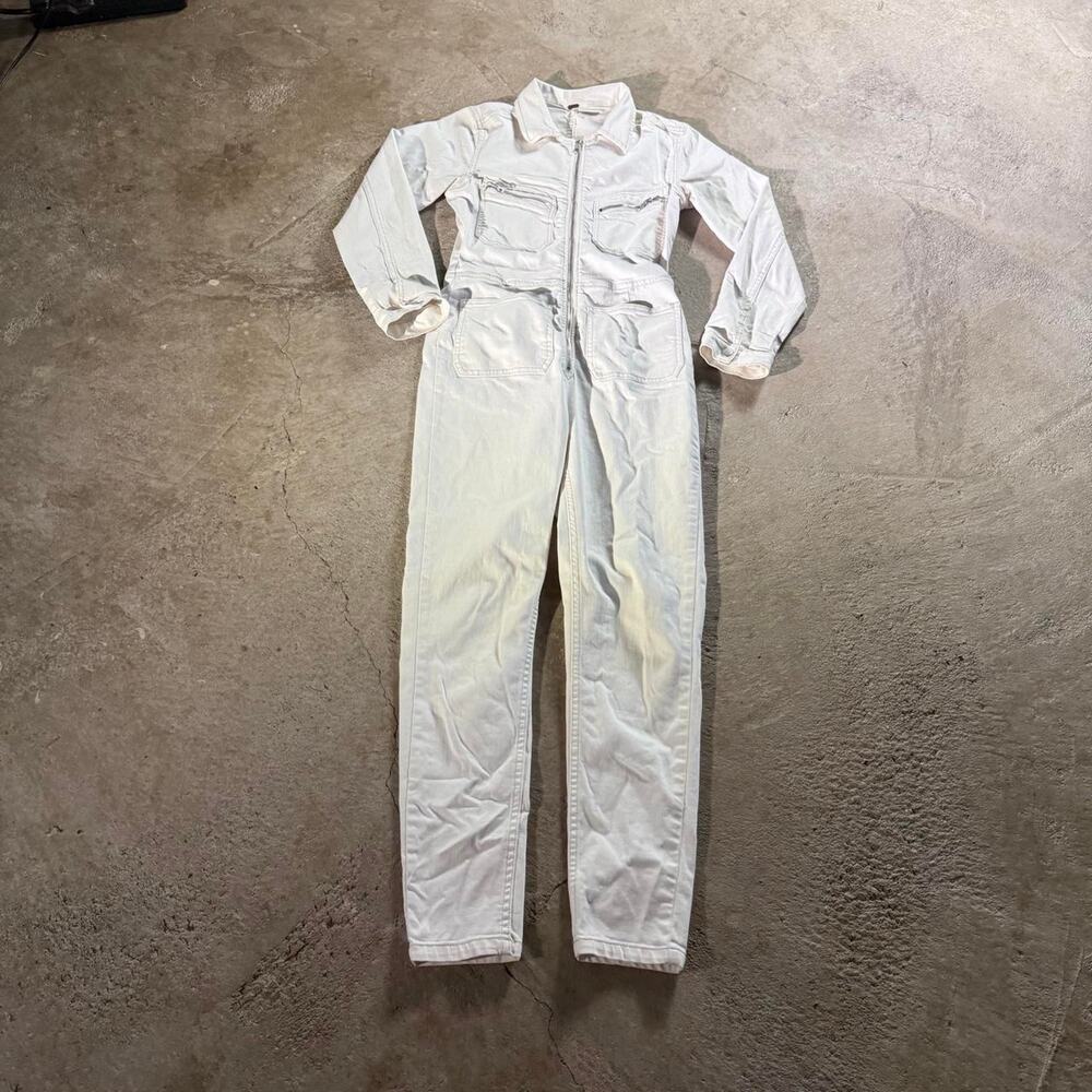 Free People White Coveralls